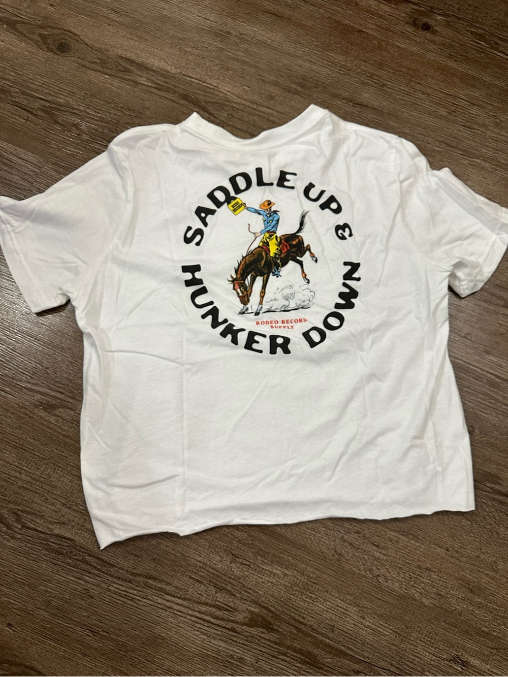 White 'Rodeo' Graphic Crop Tee - Picture 4 of 5